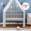 Teknum 7In1 Convertible Kids Bed Bedside Crib With Mattress Mosquito Net 0-12 Years 40Kg, Color: Grey, 2 image