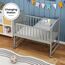 Teknum 7In1 Convertible Kids Bed Bedside Crib With Mattress Mosquito Net 0-12 Years 40Kg, Color: Grey, 8 image