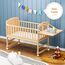 Teknum 7In1 Convertible Kids Bed Bedside Crib With Mattress Mosquito Net 0-12 Years 40Kg, Color: Beige, 9 image