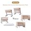 Teknum All-In-1 Bedside Crib Cot Playpen Sofa Expansion Pack 0-4 Years 100Kg, Color: Ivory, 10 image
