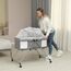 Teknum 3In1 Baby Cot Cradle With Mosquito Net Wheels 0-12 Months 15Kg, Color: Dark Grey, 12 image