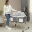 Teknum 3In1 Baby Cot Cradle With Mosquito Net Wheels 0-12 Months 15Kg, Color: Dark Grey, 14 image