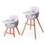 Teknum Premium Dual Height Wooden High Chair 6–36 Months Up To 15Kg, Color: White