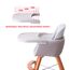 Teknum Premium Dual Height Wooden High Chair 6–36 Months Up To 15Kg, Color: White, 4 image