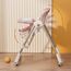 Teknum 5-In-1 Swing With High Chair Lockable Wheels 6–36 Months Up To 20Kg, Color: pink, 3 image