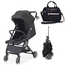Teknum Travel Cabin Stroller With Ace Diaper Bag 0–4 Years Up To 22Kg, Color: Black