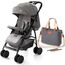 Teknum Trip Plus Stroller With Diaper Bag Combo 6–36 Months Up To 15Kg, Color: Grey