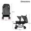 Teknum Twin Baby Stroller Combo Dark Grey 6–36 Months 2 X 15Kg, Color: Steel, 11 image