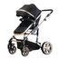 Teknum 3 In 1 Pram Stroller With Diaper Bag Bundle 0–3 Years Up To 18Kg, Color: Black, 3 image