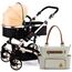 Teknum 3 In 1 Pram Stroller With Diaper Bag Bundle 0–3 Years Up To 18Kg, Color: Khaki