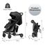Teknum 2In1 Glide Stroller With Green Diaper Tote Bag Black 0–36 Months Up To 22Kg, Color: Black & Green, 27 image
