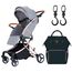 Teknum A1 Green Stroller With Sunveno Grey Diaper Bag 0–4 Years Up To 20Kg, Color: Grey