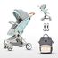 Teknum A1 Green Stroller With Sunveno Grey Diaper Bag 0–4 Years Up To 20Kg, Color: Green, 2 image
