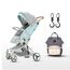 Teknum A1 Green Stroller With Sunveno Grey Diaper Bag 0–4 Years Up To 20Kg, Color: Green, 4 image