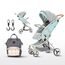 Teknum A1 Green Stroller With Sunveno Grey Diaper Bag 0–4 Years Up To 20Kg, Color: Green, 6 image