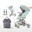 Teknum A1 Green Stroller With Sunveno Grey Diaper Bag 0–4 Years Up To 20Kg, Color: Green, 5 image