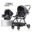 Teknum Stroll-1 Travel System With Reversible Stroller And Compacto Baby Car Seat Black 0–4 Years Up To 22Kg, Color: Grey, 2 image