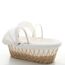 Teknum Infant Wicker Moses Basket With White Waffle Beddings 0–6 Months Up To 18Kg, Color: Brown, 2 image