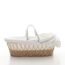 Teknum Infant Wicker Moses Basket With White Waffle Beddings 0–6 Months Up To 18Kg, Color: Brown, 3 image