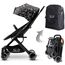 Teknum Travel Lite Stroller Sld Cabin Fold 0–4 Years Up To 22Kg, Color: Black & White
