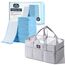 Sunveno Diaper Caddy Organizer With 50 Pcs Disposable Changing Mats, Color: Light Gray