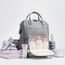 Sunveno Diaper Bag With Usb Port And Diaper Caddy Organizer Set, Color: Grey, 6 image