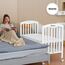 Teknum 4In1 Wooden Bedside Crib With Storage And Height Adjustments 0-4 Years, 12 image