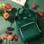 Sunveno Corduroy Diaper Bag With Usb Port, Color: Green, 2 image