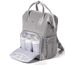 Sunveno Corduroy Diaper Bag With Usb Port, Color: Grey