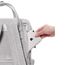 Sunveno Corduroy Diaper Bag With Usb Port, Color: Grey, 7 image