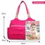 Sunveno Fashion Diaper Tote Bag 21.5L With 11 Pockets And Shoulder Strap, Color: Fuchsia, 6 image