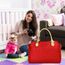 Sunveno Styler Fashion Diaper Bag 25.9L With 11 Pockets And Shoulder Strap, Color: red, 4 image