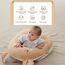 Sunveno Baby Anti-Reflux Feeding Pillow With C Shaped Seating Pillow 0-2 Years, Color: Coffee, 2 image