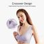 Sunveno Maternity Cross Fit Nursing & Sleep Bra, Color: Purple, Maternity Size: L, 4 image