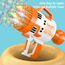 Little Story 108 Holes Bubble Machine Gun Battery Operated With Light For Kids Indoor & Outdoor, Color: Orange, 2 image