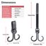 Sunveno 360° Rotatable Adjustable Velcro Strap Universal Stroller Hooks 2 Pcs, 4 image