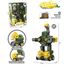 Little Story 5In1 Dinosaur Robot Transformation Vehicle 145Pcs, Color: Green, 4 image