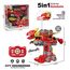 Little Story 5In1 Dinosaur Robot Transformation Vehicle 145Pcs, Color: red, 2 image