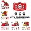 Little Story 5In1 Dinosaur Robot Transformation Vehicle 145Pcs, Color: red, 3 image