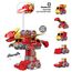 Little Story 5In1 Dinosaur Robot Transformation Vehicle 145Pcs, Color: red, 4 image
