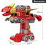 Little Story 5In1 Dinosaur Robot Transformation Vehicle 145Pcs, Color: red, 5 image