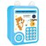 Little Story Piggy Bank With Fingerprint Lock & Music, Color: Blue