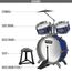Little Story Kids Drum Set Musical Instrument With Stool, Color: Blue, 2 image