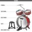 Little Story Kids Drum Set Musical Instrument With Stool, Color: red, 2 image
