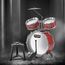Little Story Kids Drum Set Musical Instrument With Stool, Color: red, 4 image
