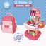 Little Story 2-In-1 Role Play Chef Kitchen Restaurant Toy Set School Bag 34 Pcs Blue, Color: pink, 3 image