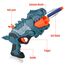 Little Story Kids Manual Dinosaur Bullet Gun 20 Soft Bullets, 2 image