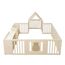 Little Story Portable Playpen With Bookshelf, Toy Storage And Play House