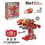 Little Story 5In1 Dinosaur Robot Transformation Vehicle With Remote 129 Pieces 3+ Years - Red, 2 image