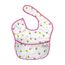 Melii Fold Up Bib with Scoop 2 Pcs, Color: White & Pink